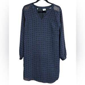 CAbi Harlequin Diamond Shift Dress Navy Size X-Small